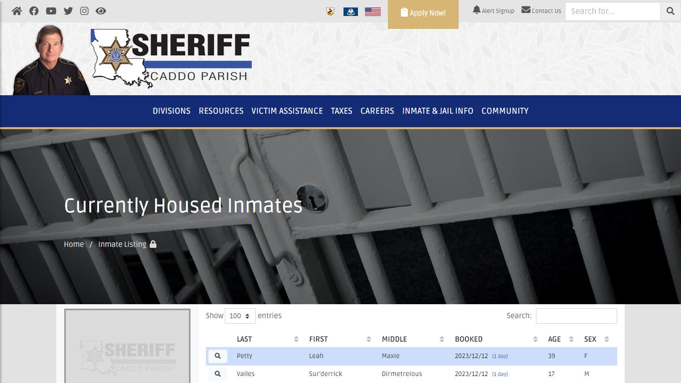 Caddo Correctional Center Inmates